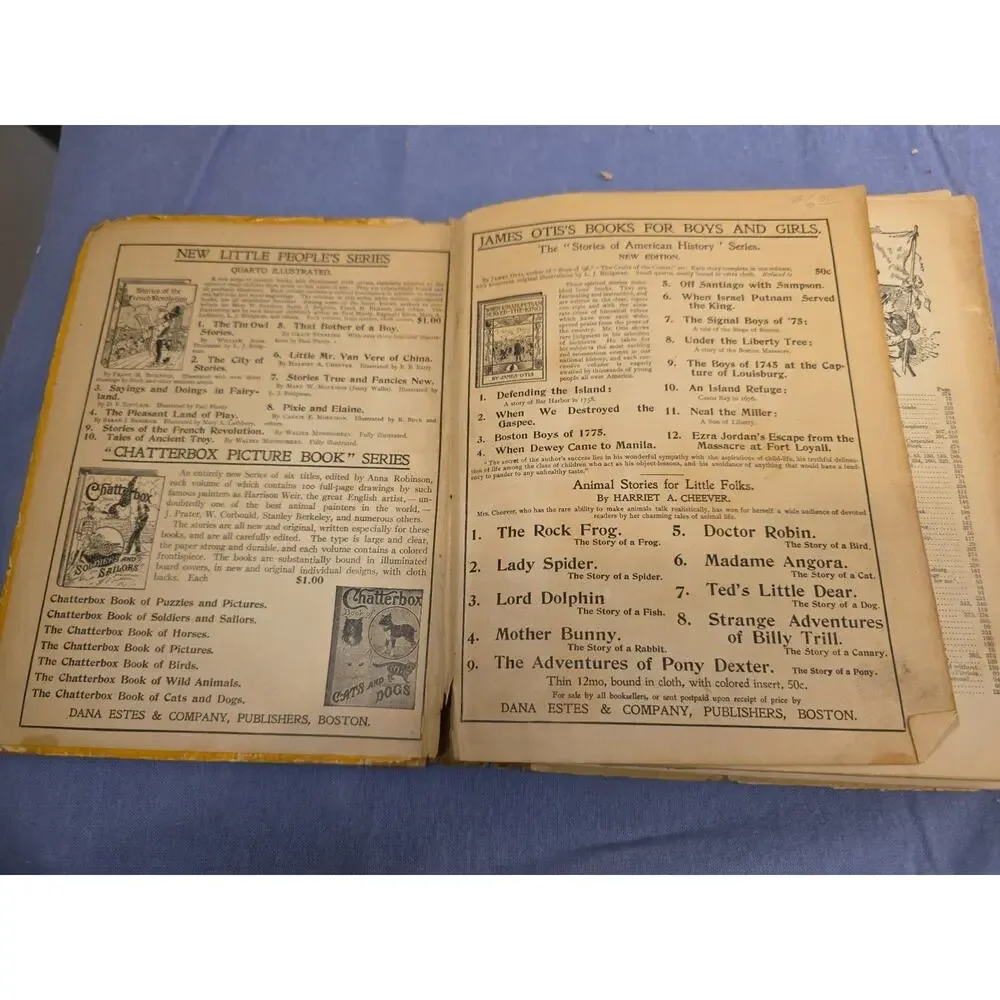 1913 CHATTERBOX Clarke Children Vintage Stories Poetry Illustrated w/ Engravings